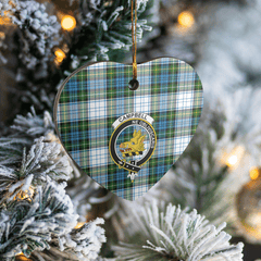 Clan Campbell Dress Tartan Crest Heart Ceramic Ornament GZ22 Campbell Dress Tartan Tartan Christmas   
