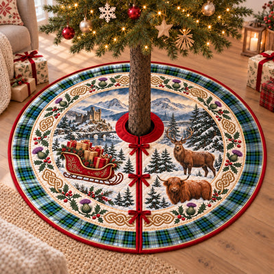 Clan Campbell Dress Tartan Highland Christmas Tree Skirt