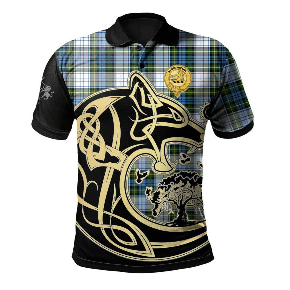 Clan Campbell Dress Tartan Polo Shirt Viking Wolf RP58 Campbell Dress Tartan Tartan Polo   