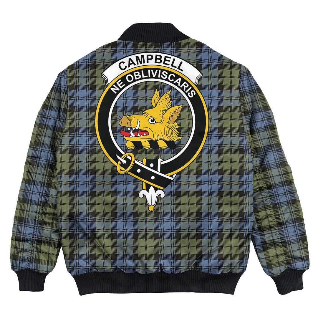 Clan Campbell Faded Tartan Crest Bomber Jacket FN99 Campbell Faded Tartan Tartan Bomber Jacket   