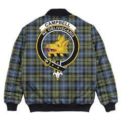 Clan Campbell Faded Tartan Crest Bomber Jacket FN99 Campbell Faded Tartan Tartan Bomber Jacket   