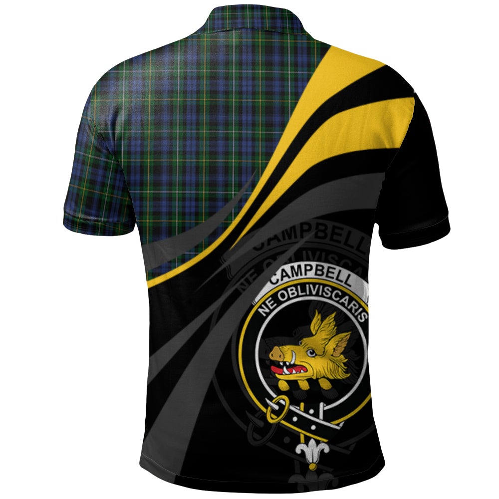 Clan Campbell of Argyll 01 Tartan Polo Shirt - Royal Coat Of Arms Style KN96 Campbell of Argyll 01 Tartan Tartan Polo   