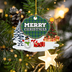 Clan Campbell of Breadalbane Ancient "Merry Christmas" Tartan Acrylic Ornament PC53 Campbell of Breadalbane Ancient Tartan Tartan Christmas   