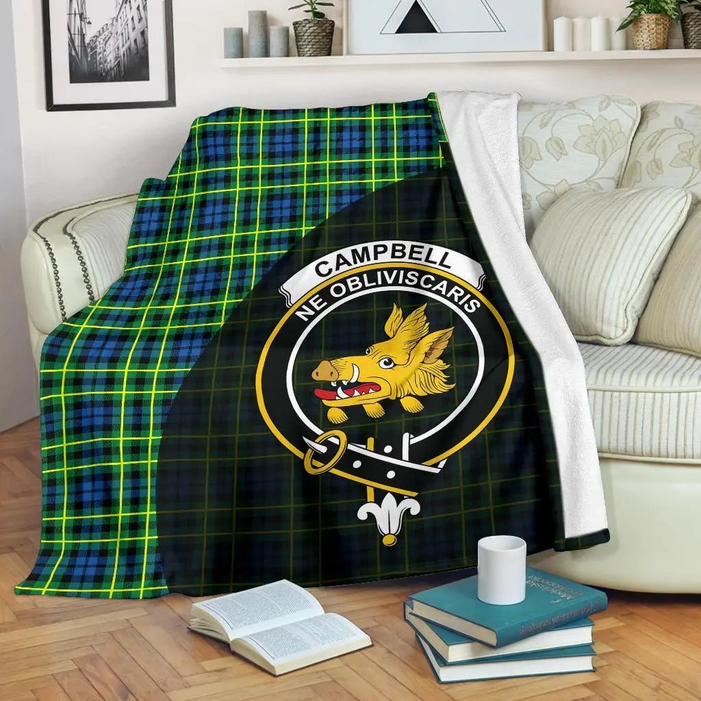 Clan Campbell of Breadalbane Ancient Tartan Crest Blanket Wave Style LM96 Clan Campbell of Breadalbane Tartan Today   