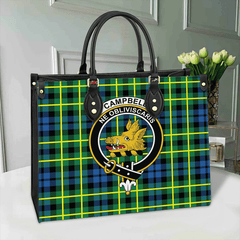 Clan Campbell Of Breadalbane Ancient Tartan Crest Leather Bag AE85 Clan Campbell of Breadalbane Tartan Today   