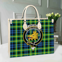 Clan Campbell Of Breadalbane Ancient Tartan Crest Leather Bag AE85 Clan Campbell of Breadalbane Tartan Today   