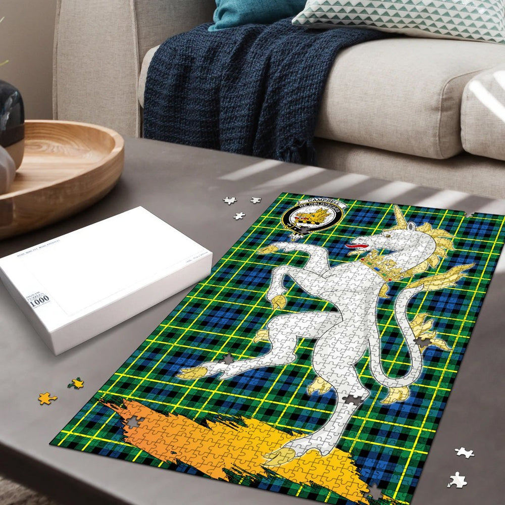 Clan Campbell of Breadalbane Ancient Tartan Crest Unicorn Scotland Jigsaw Puzzles Gift For Family MS27 Clan Campbell of Breadalbane Tartan Today   