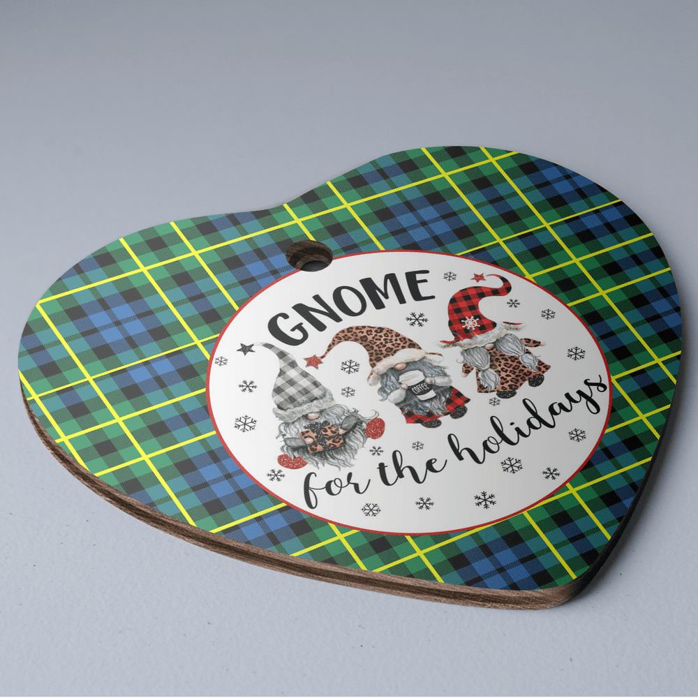 Clan Campbell of Breadalbane Ancient Tartan Tartan Crest Gnome Heart Ceramic Ornament XB32 Campbell of Breadalbane Ancient Tartan Tartan Christmas   