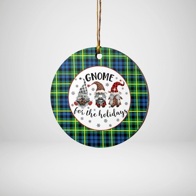 Clan Campbell of Breadalbane Ancient Tartan Tartan Crest Gnome Round Ceramic Ornament