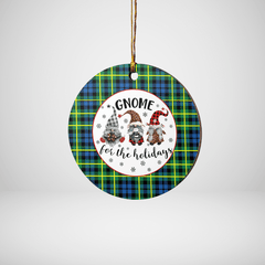 Clan Campbell of Breadalbane Ancient Tartan Tartan Crest Gnome Round Ceramic Ornament HY83 Campbell of Breadalbane Ancient Tartan Tartan Christmas   