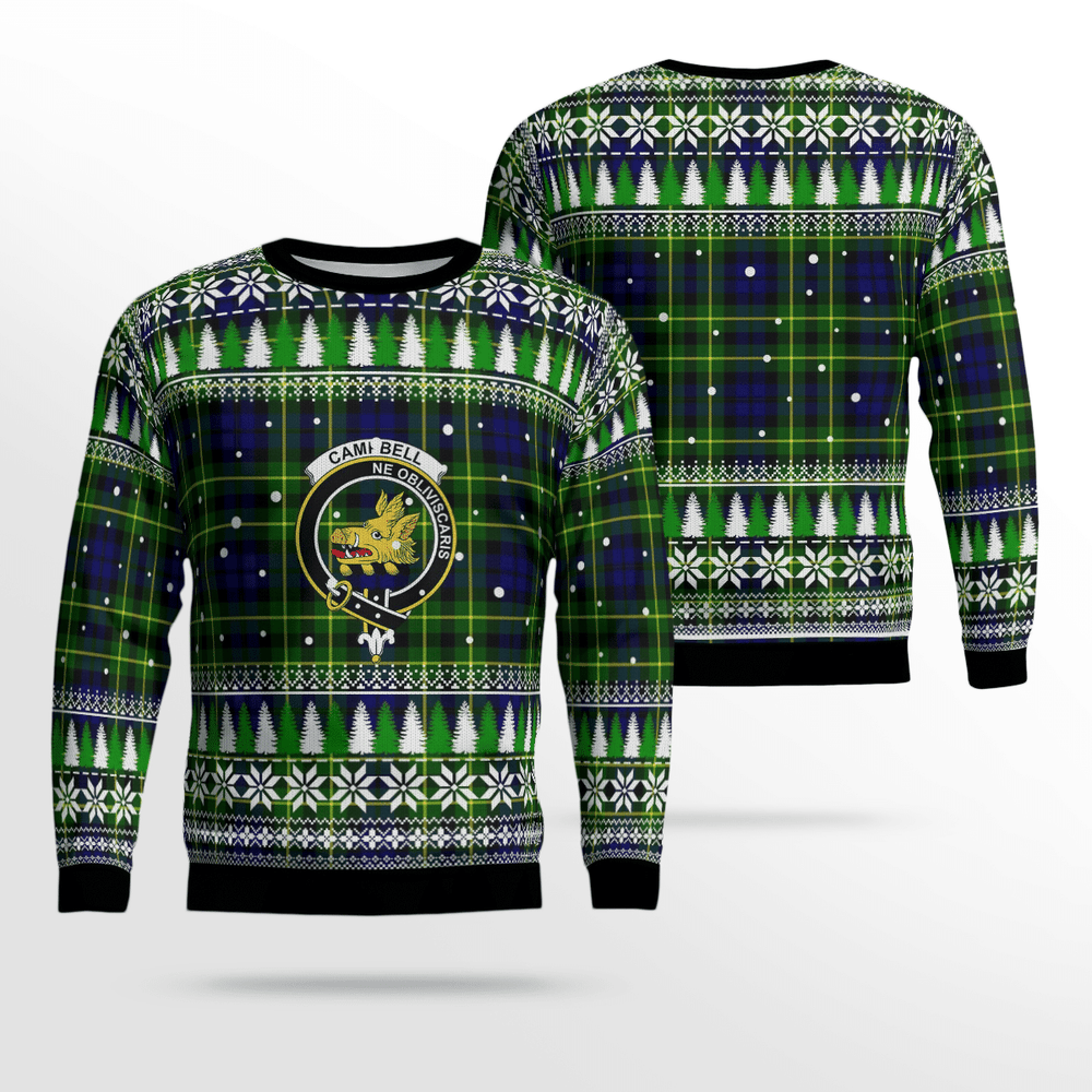 Clan Campbell of Breadalbane Modern Crest Tartan Christmas Ugly Sweater LC43 Campbell of Breadalbane Modern Crest Tartan Tartan Ugly Sweater   