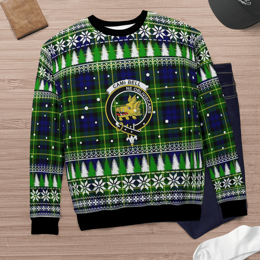 Clan Campbell of Breadalbane Modern Crest Tartan Christmas Ugly Sweater LC43 Campbell of Breadalbane Modern Crest Tartan Tartan Ugly Sweater   