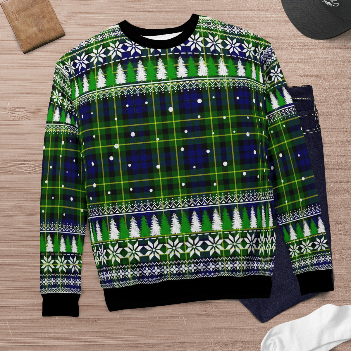 Clan Campbell of Breadalbane Modern Tartan Christmas Ugly Sweater RJ97 Campbell of Breadalbane Modern Tartan Tartan Ugly Sweater   
