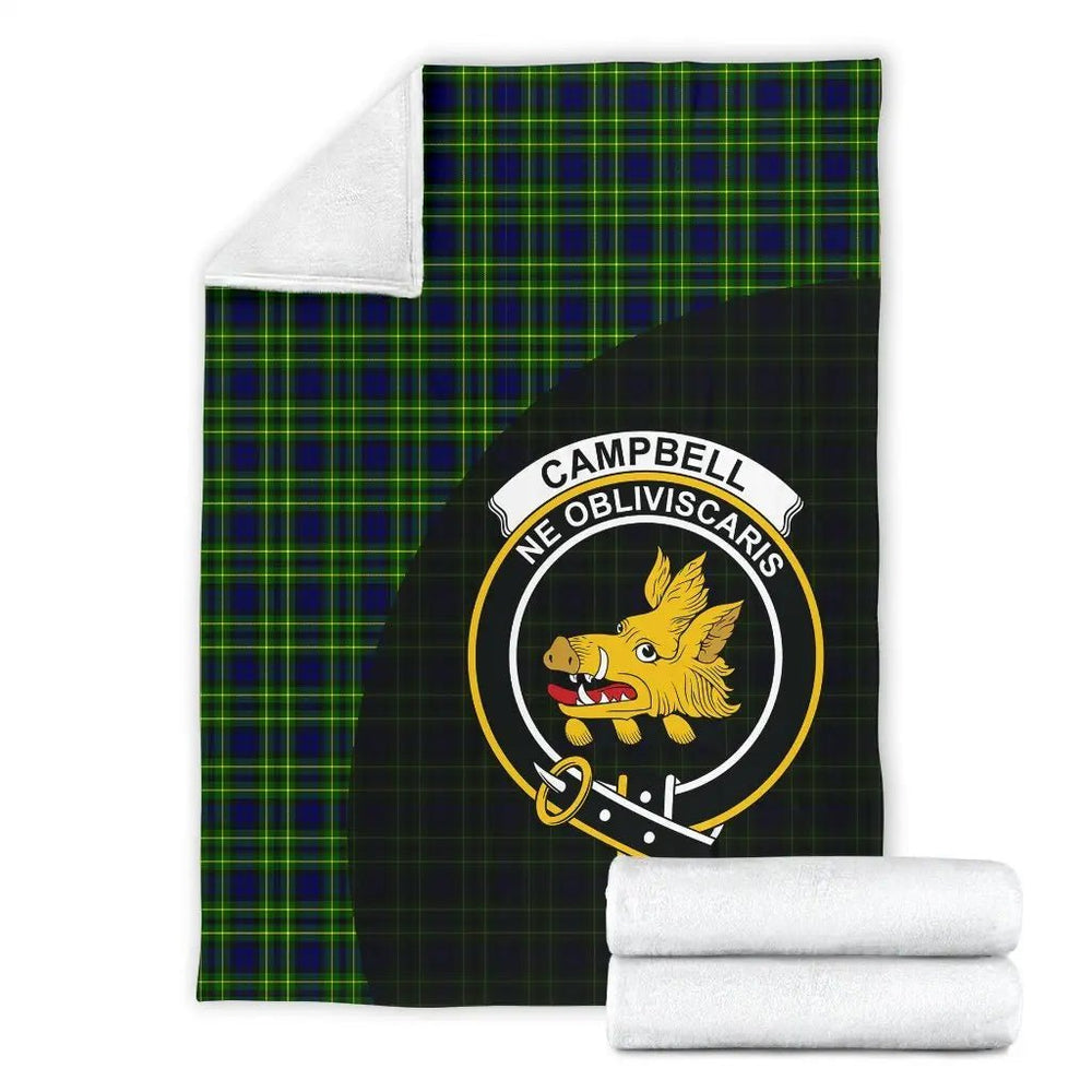 Clan Campbell of Breadalbane Modern Tartan Crest Blanket Wave Style AN93 Clan Campbell of Breadalbane Tartan Today   