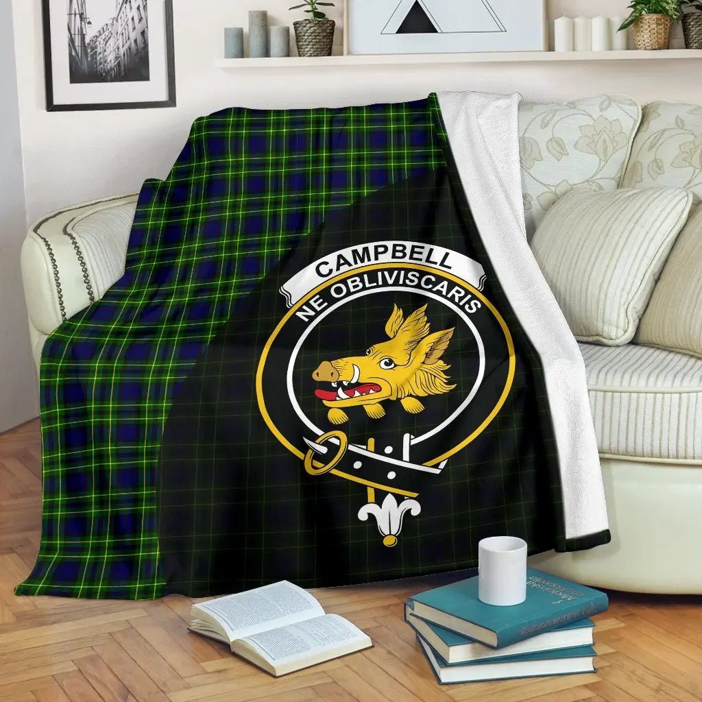 Clan Campbell of Breadalbane Modern Tartan Crest Blanket Wave Style AN93 Clan Campbell of Breadalbane Tartan Today   