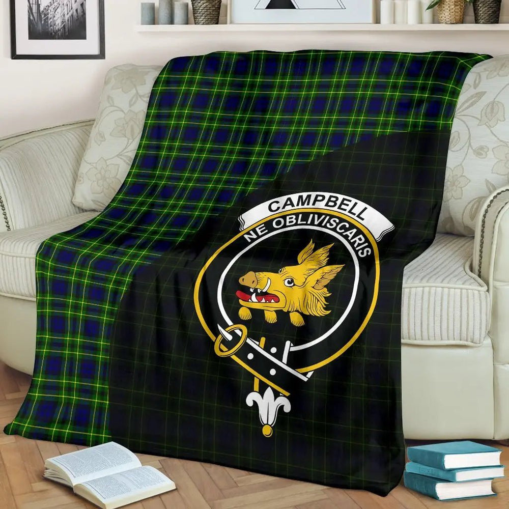 Clan Campbell of Breadalbane Modern Tartan Crest Blanket Wave Style AN93 Clan Campbell of Breadalbane Tartan Today   