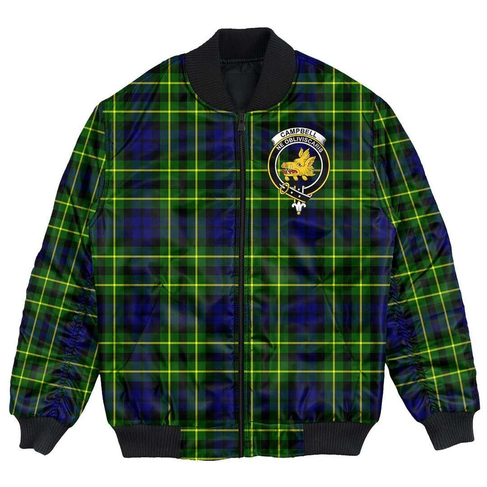 Clan Campbell of Breadalbane Modern Tartan Crest Bomber Jacket RB72 Campbell of Breadalbane Modern Tartan Tartan Bomber Jacket   