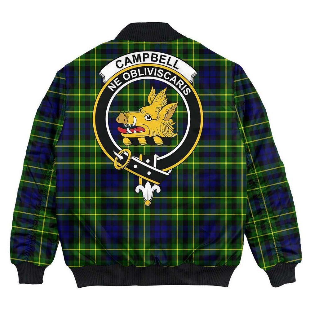 Clan Campbell of Breadalbane Modern Tartan Crest Bomber Jacket RB72 Campbell of Breadalbane Modern Tartan Tartan Bomber Jacket   