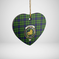 Clan Campbell of Breadalbane Modern Tartan Crest Heart Ceramic Ornament AM52 Campbell of Breadalbane Modern Tartan Tartan Christmas   