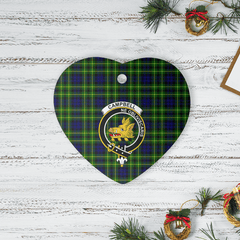 Clan Campbell of Breadalbane Modern Tartan Crest Heart Ceramic Ornament AM52 Campbell of Breadalbane Modern Tartan Tartan Christmas   