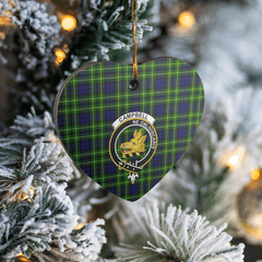 Clan Campbell of Breadalbane Modern Tartan Crest Heart Ceramic Ornament AM52 Campbell of Breadalbane Modern Tartan Tartan Christmas   