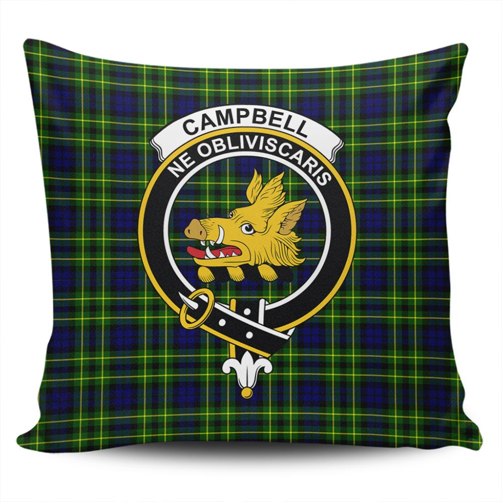 Clan Campbell of Breadalbane Modern Tartan Crest Pillow Cover UA43 Clan Campbell of Breadalbane Tartan Today   