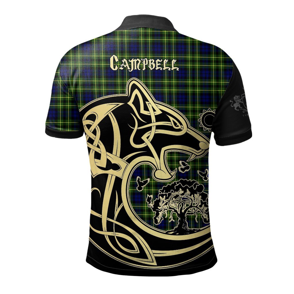 Clan Campbell of Breadalbane Modern Tartan Polo Shirt Viking Wolf SX34 Campbell of Breadalbane Modern Tartan Tartan Polo   