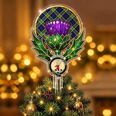 Clan Colquhoun Tartan Thistle Christmas Tree Topper