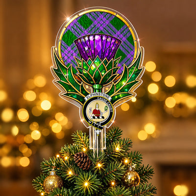 Clan Elphinstone Tartan Thistle Christmas Tree Topper