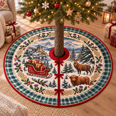 Clan Gordon Dress Ancient Tartan Highland Christmas Tree Skirt