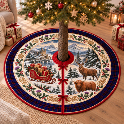 Clan Home Modern Tartan Highland Christmas Tree Skirt