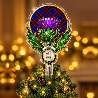 Clan Home Modern Tartan Thistle Christmas Tree Topper