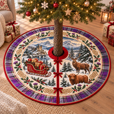 Clan Lockwood Tartan Highland Christmas Tree Skirt