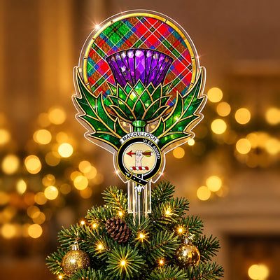 Clan MacCulloch Tartan Thistle Christmas Tree Topper