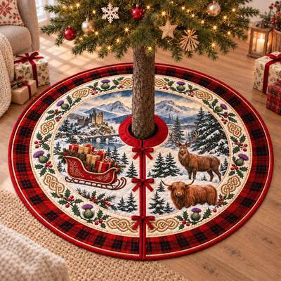 Clan MacLeod of Raasay Tartan Highland Christmas Tree Skirt