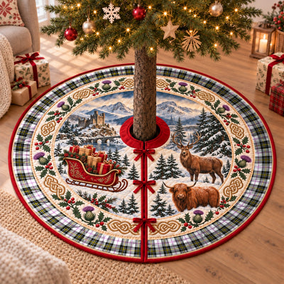 Clan MacPherson Dress Modern Tartan Highland Christmas Tree Skirt