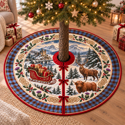 Clan Pennycook (Edinburgh) Tartan Highland Christmas Tree Skirt
