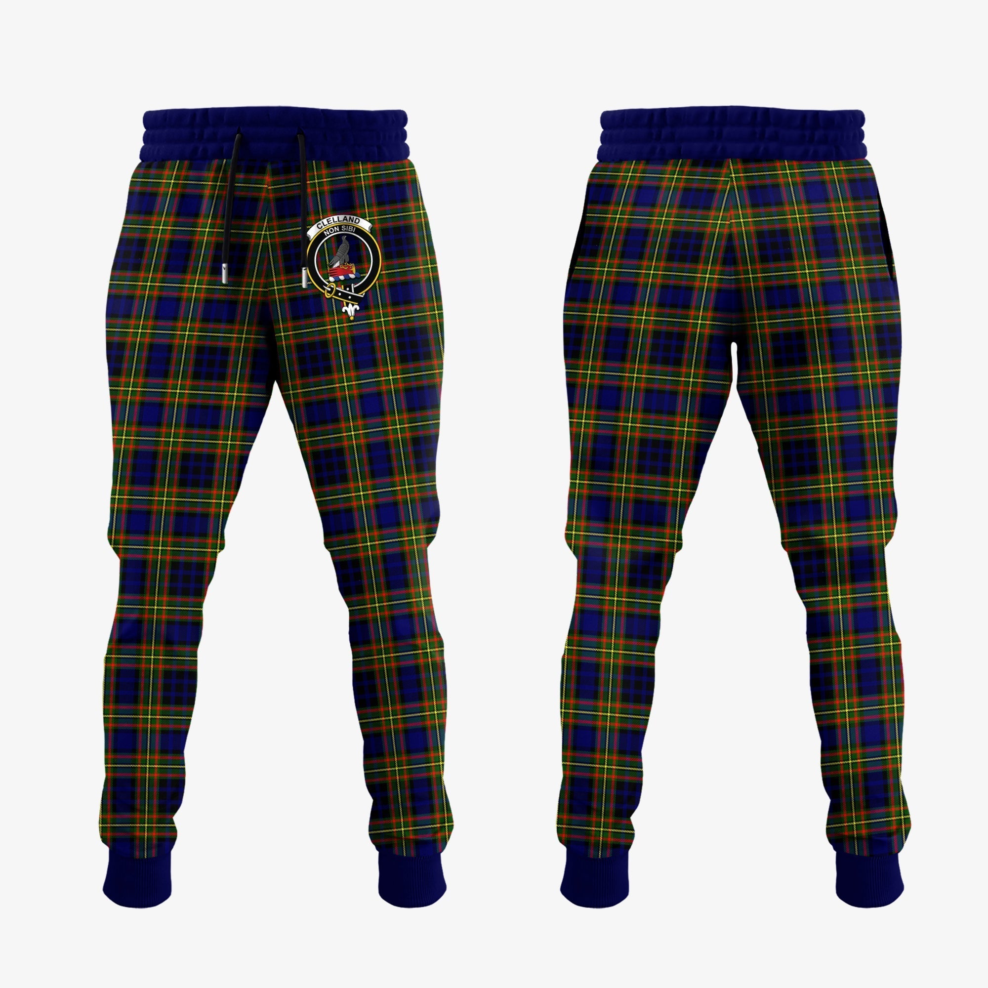 Clan Clelland Modern Tartan Crest Jogger Sweatpants SL34 Clan Clelland Tartan Today   