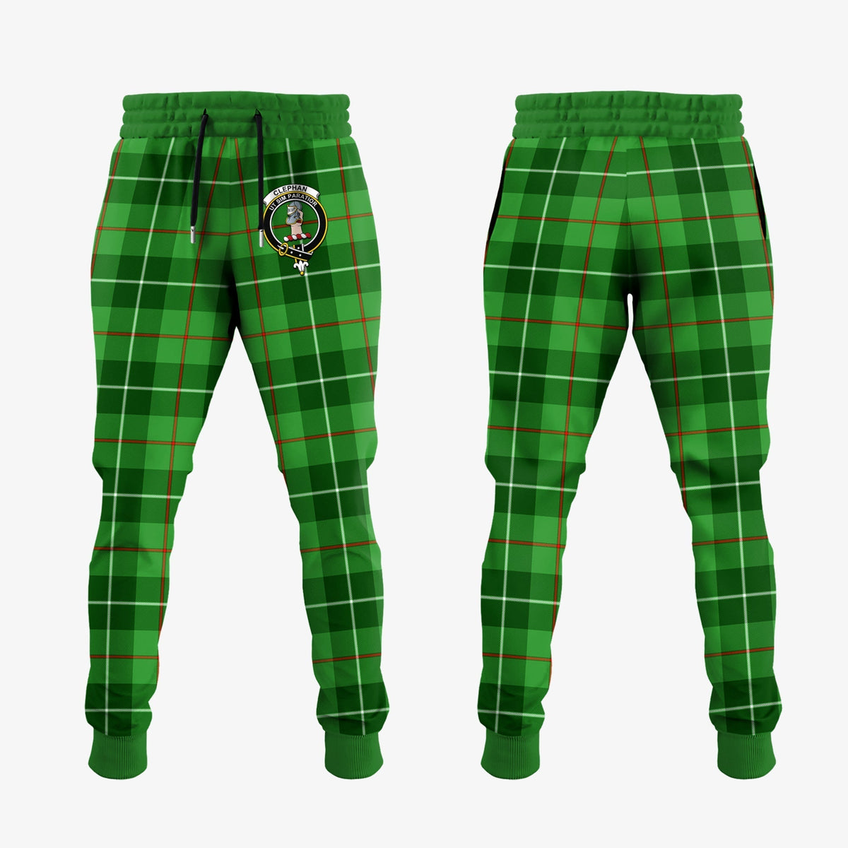Clan Clephan Tartan Crest Jogger Sweatpants EA82 Clan Clephan Tartan Today   