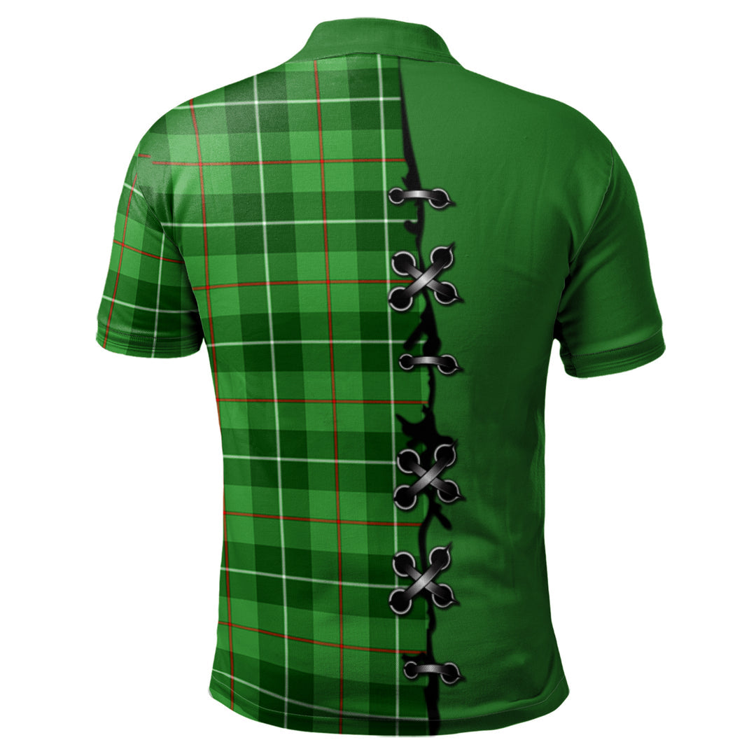 Clan Clephan Tartan Polo Shirt - Lion Rampant And Celtic Thistle Style RS58 Clephan Tartan Tartan Polo   