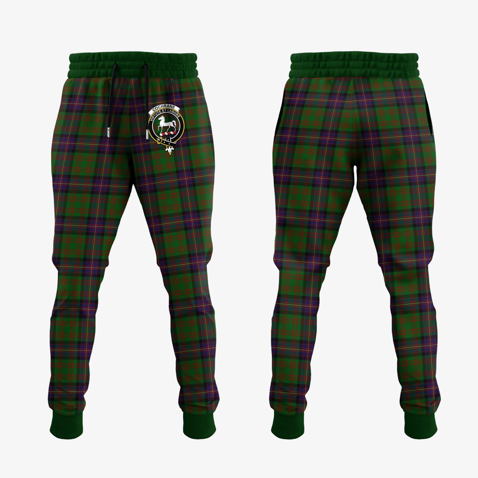 Clan Cochrane Tartan Crest Jogger Sweatpants YH37 Clan Cochrane Tartan Today   