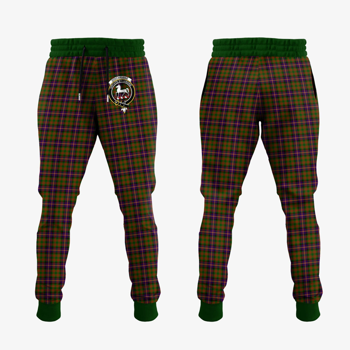 Clan Cochrane Modern Tartan Crest Jogger Sweatpants SJ41 Clan Cochrane Tartan Today   