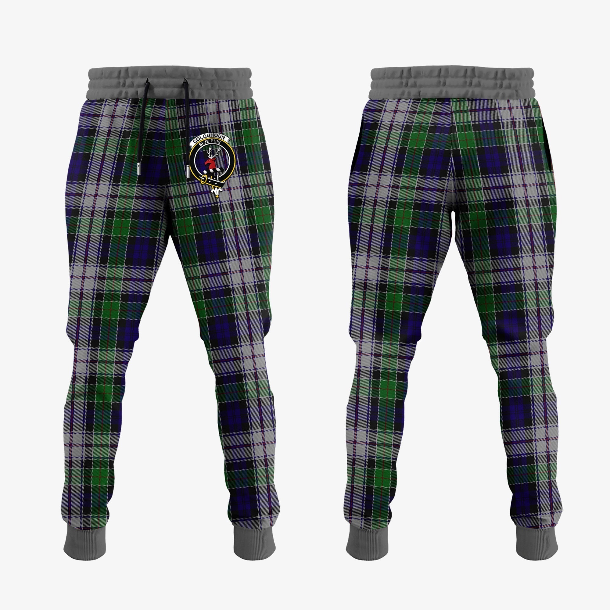 Clan Colquhoun Dress Tartan Crest Jogger Sweatpants LD83 Clan Colquhoun Tartan Today   