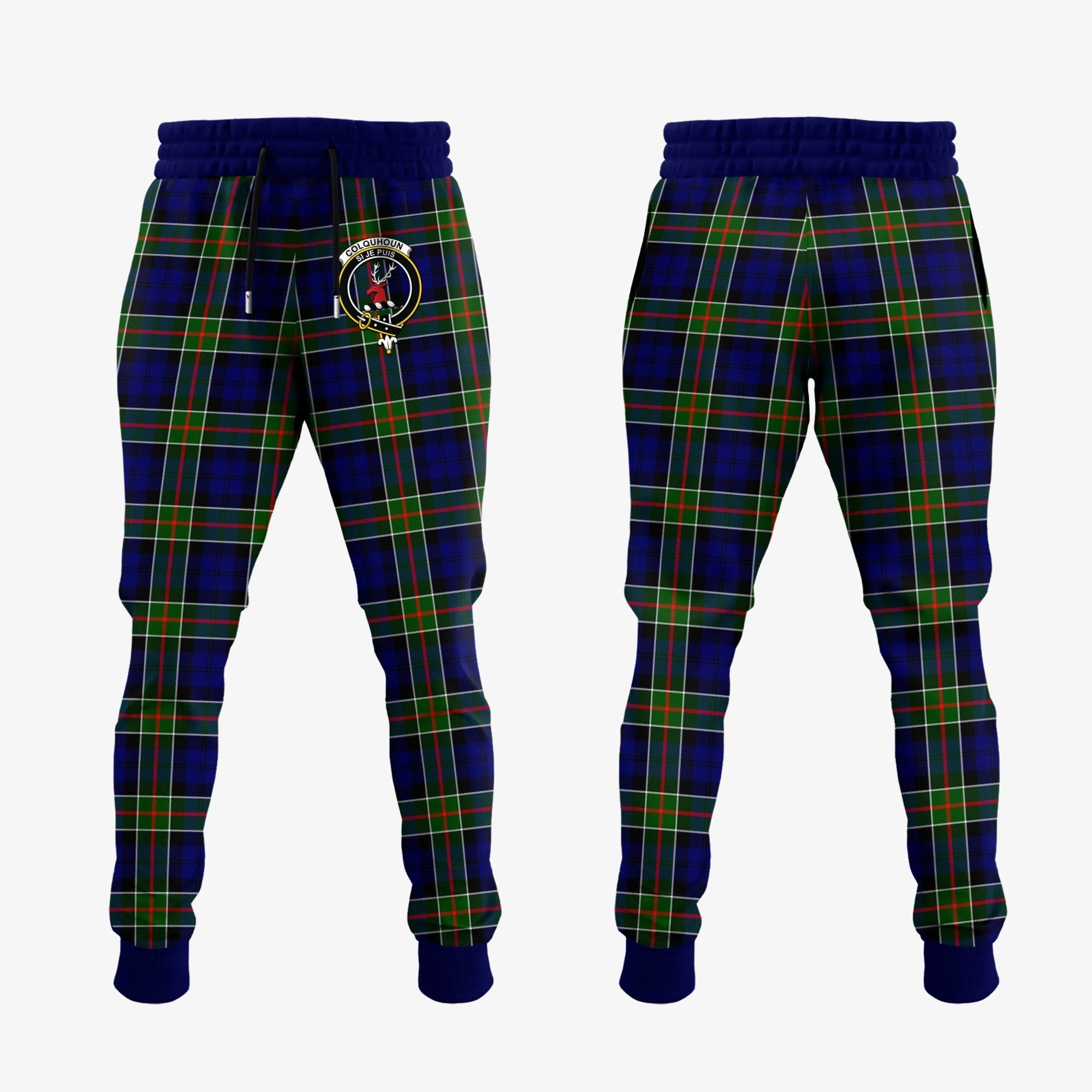 Clan Colquhoun Modern Tartan Crest Jogger Sweatpants LN36 Clan Colquhoun Tartan Today   