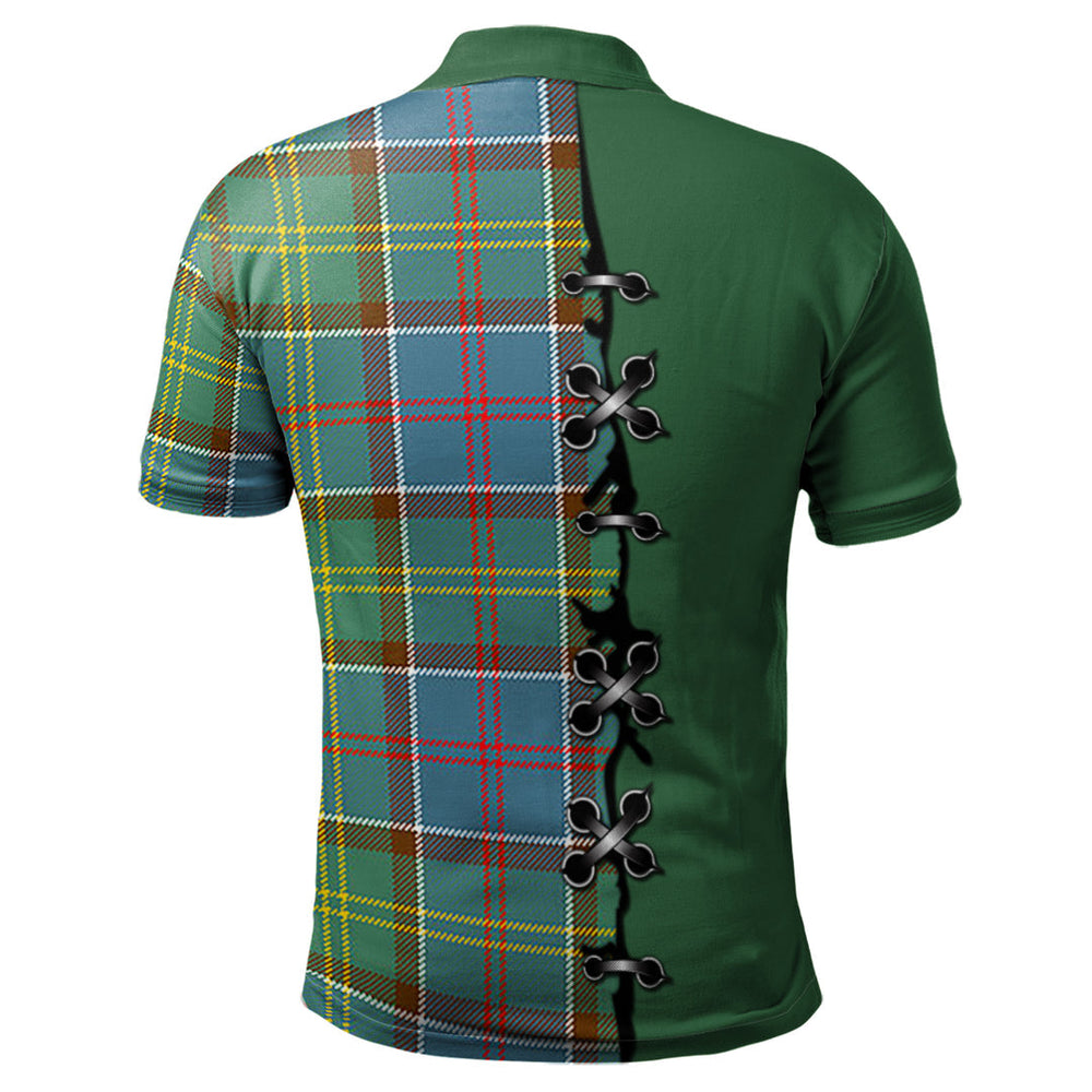 Clan Colville Tartan Polo Shirt - Lion Rampant And Celtic Thistle Style GX64 Colville Tartan Tartan Polo   