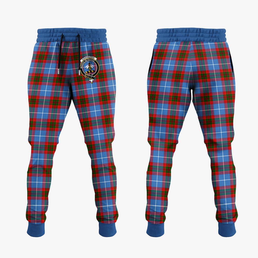 Clan Congilton Tartan Crest Jogger Sweatpants FL64 Clan Hall Tartan Today   