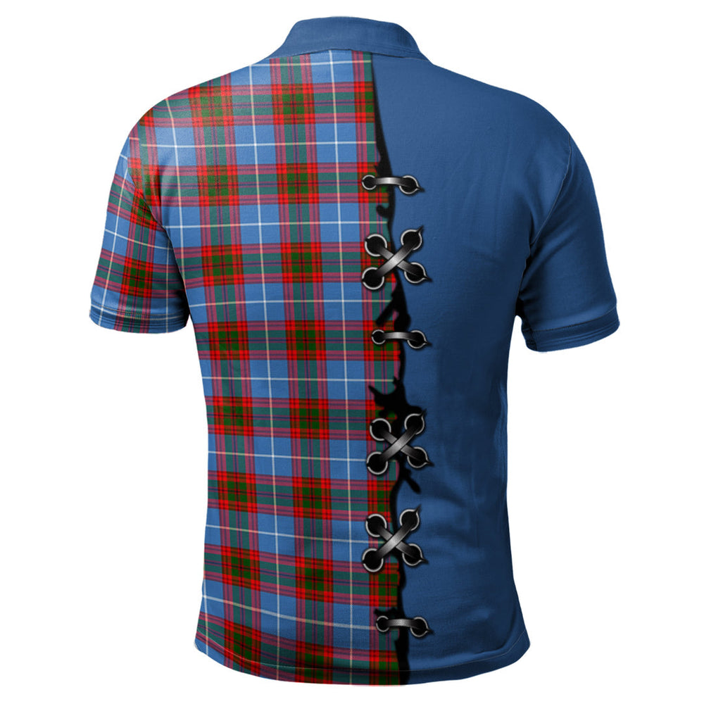 Clan Congilton Tartan Polo Shirt - Lion Rampant And Celtic Thistle Style ML49 Congilton Tartan Tartan Polo   