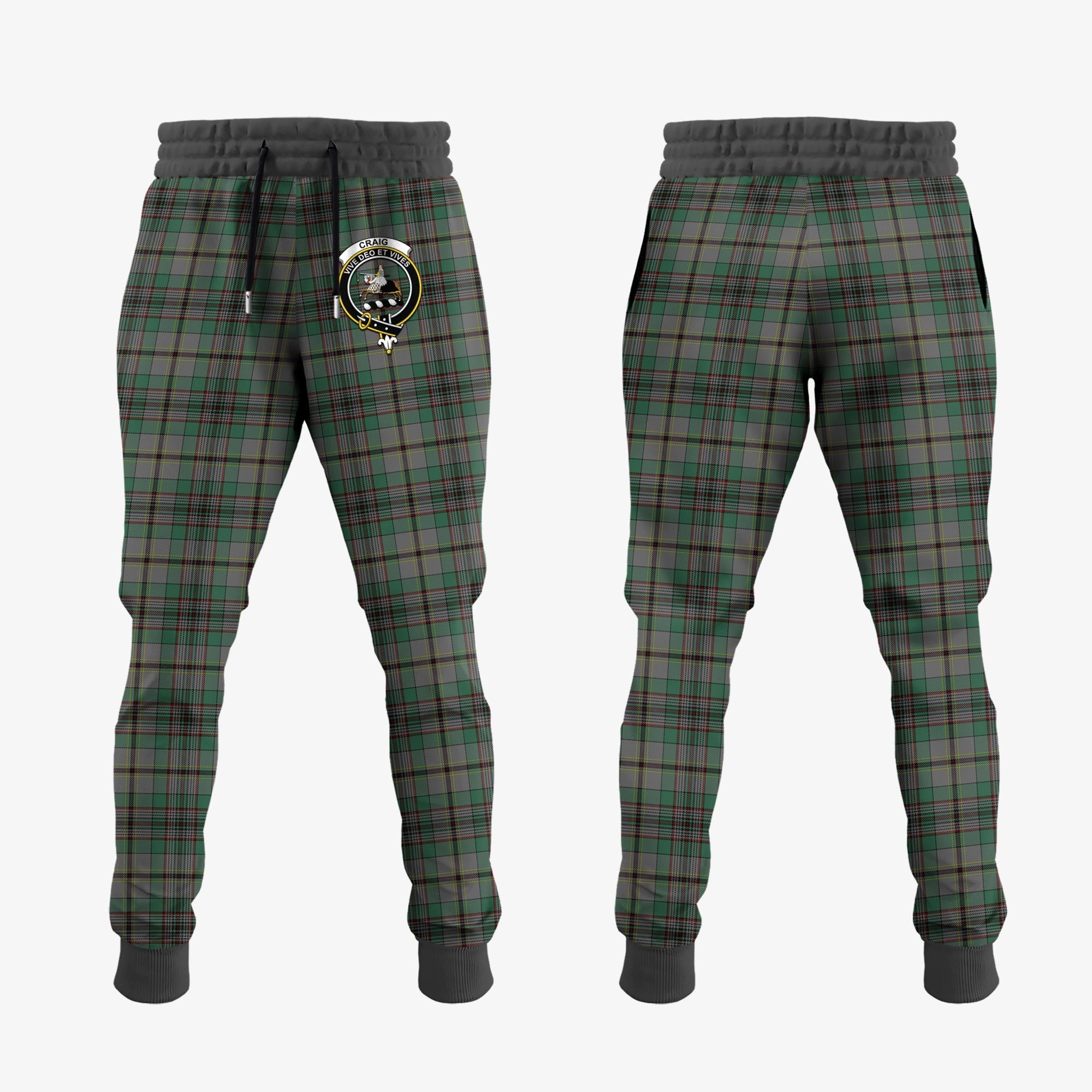 Clan Craig Tartan Crest Jogger Sweatpants PL37 Clan Craig Tartan Today   