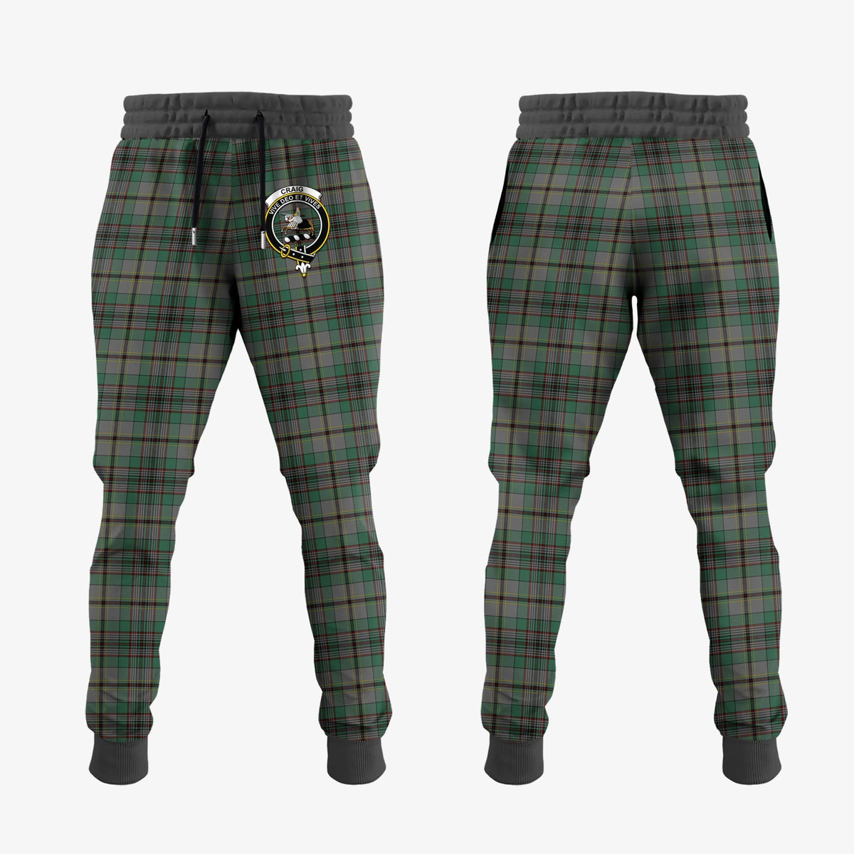 Clan Craig Tartan Crest Jogger Sweatpants PL37 Clan Craig Tartan Today   