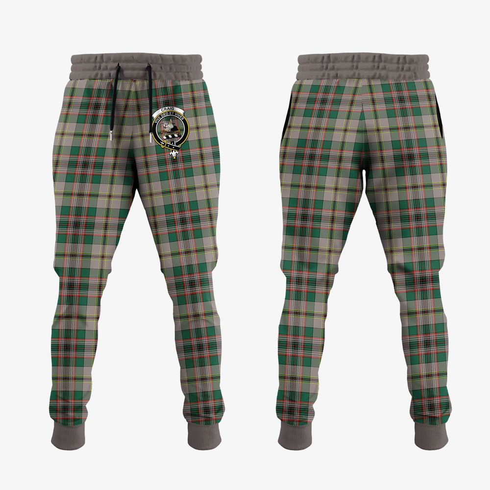 Clan Craig Ancient Tartan Crest Jogger Sweatpants AK65 Clan Craig Tartan Today   